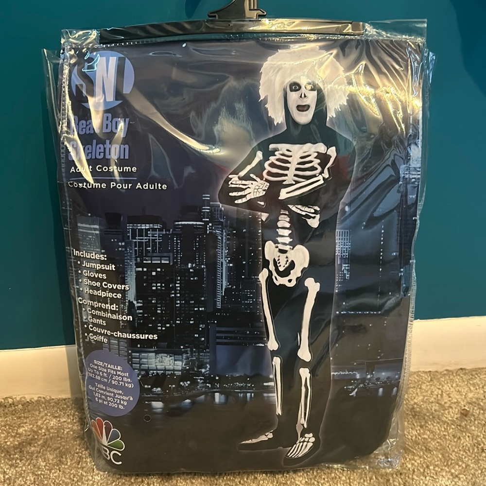 David pumpkins beat boy skeleton SNL official costume for adults Halloween